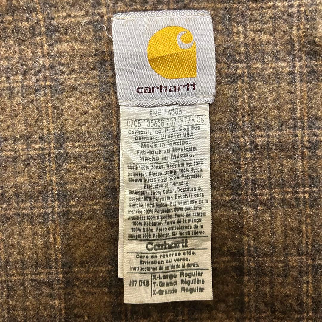 Carhartt カーハート　デトロイトジャケット ブラウン　XLサイズ　短丈