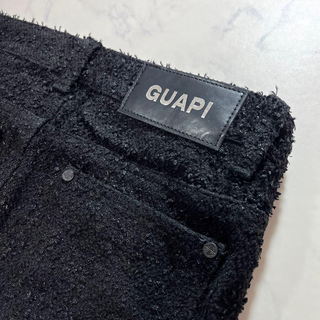 GUAPI グアピ オールブラック スーパースタックチェーンデニム 新品 28