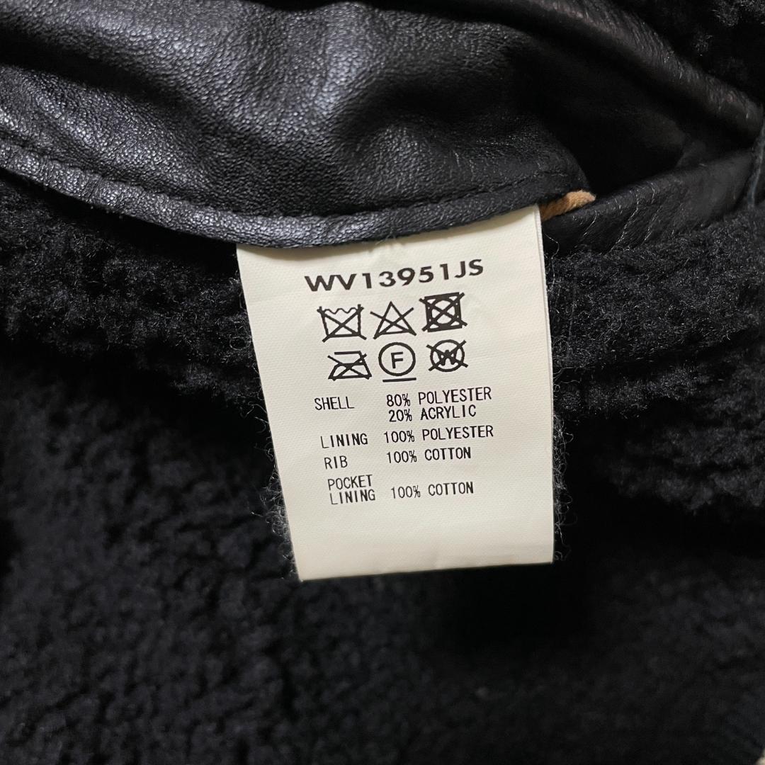 ホワイツビルレタードワッペンボアスタジャン黒ブラック40l東洋エンタープライズ