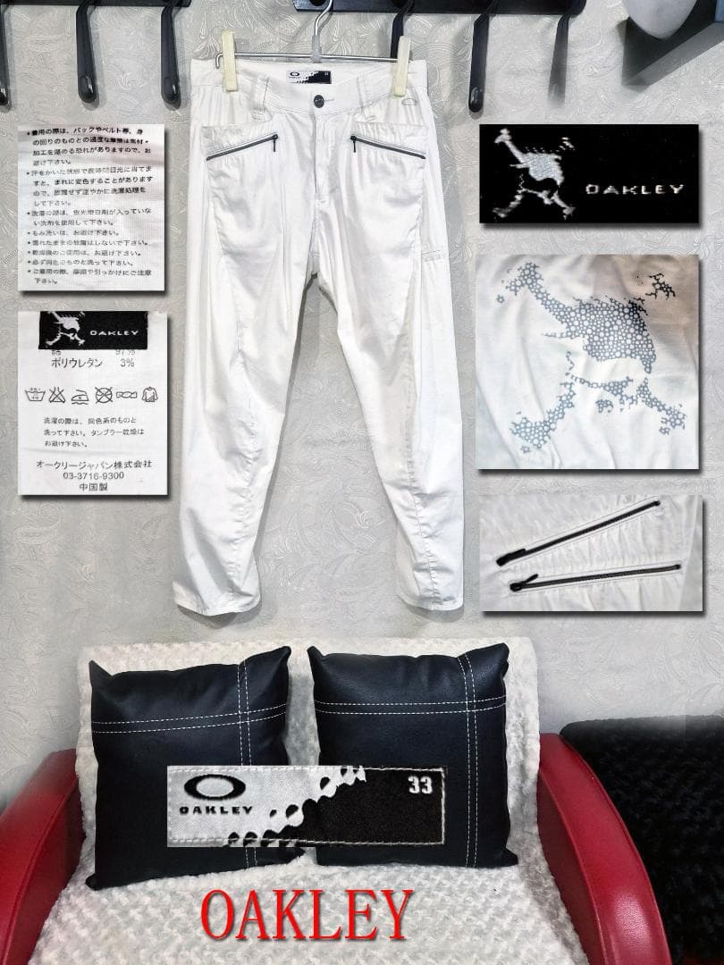 OAKLEY ゴルフ用パンツ 33 ホワイト