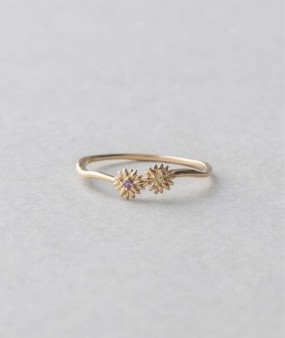 【ete】美品　K10 デイジー フラワーリング　11号