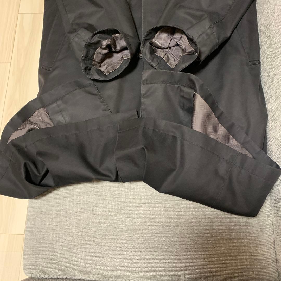 ポールスチュアート　メンズ　ステンカラーコート　ライナー取外し付き　ブラックLL