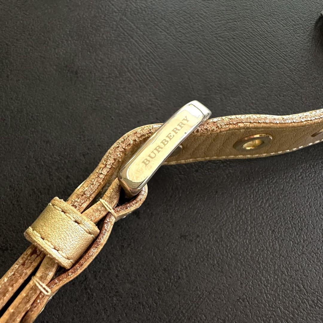 小物 Burberry Blue Label Logo Gold chain belt
