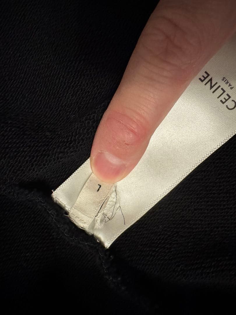 CELINE 21SS フードロゴジップパーカー ブラック 2Y497052H