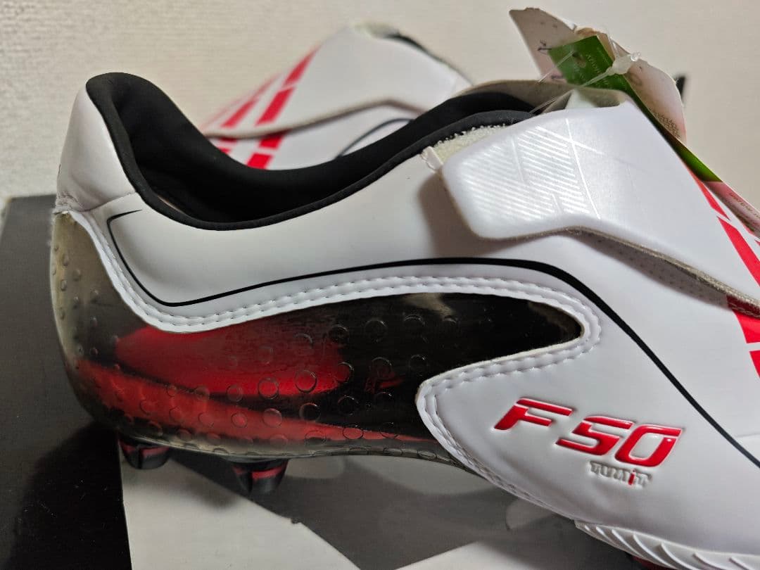 adidas F50 TUNITサッカーシューズ ホワイト/レッド 27.5cm