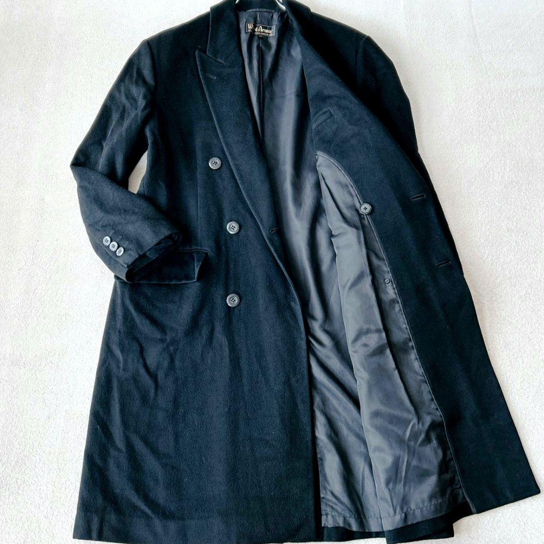 WIND ARMOR ダブルチェスターコート カシミヤ100％ 黒 M ブラック
