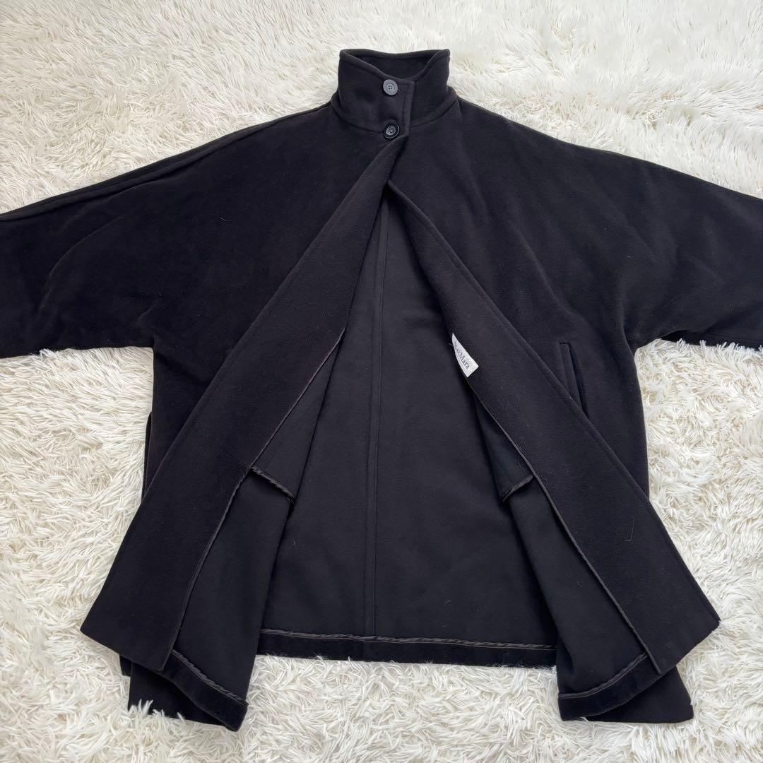 MaxMara マックスマーラ ウール×カシミヤ　ケープ風コート サイズ40 黒