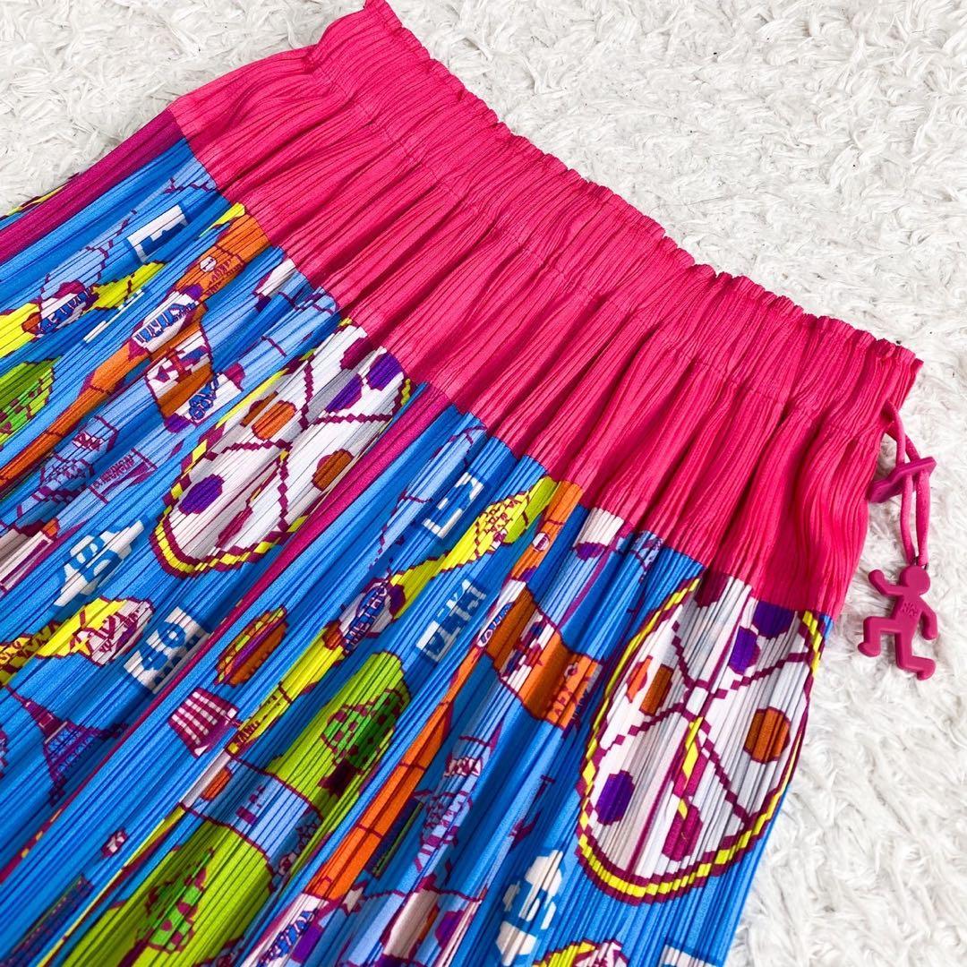 【美品】PLEATS PLEASE イッセイミヤケ スカート マルチカラー