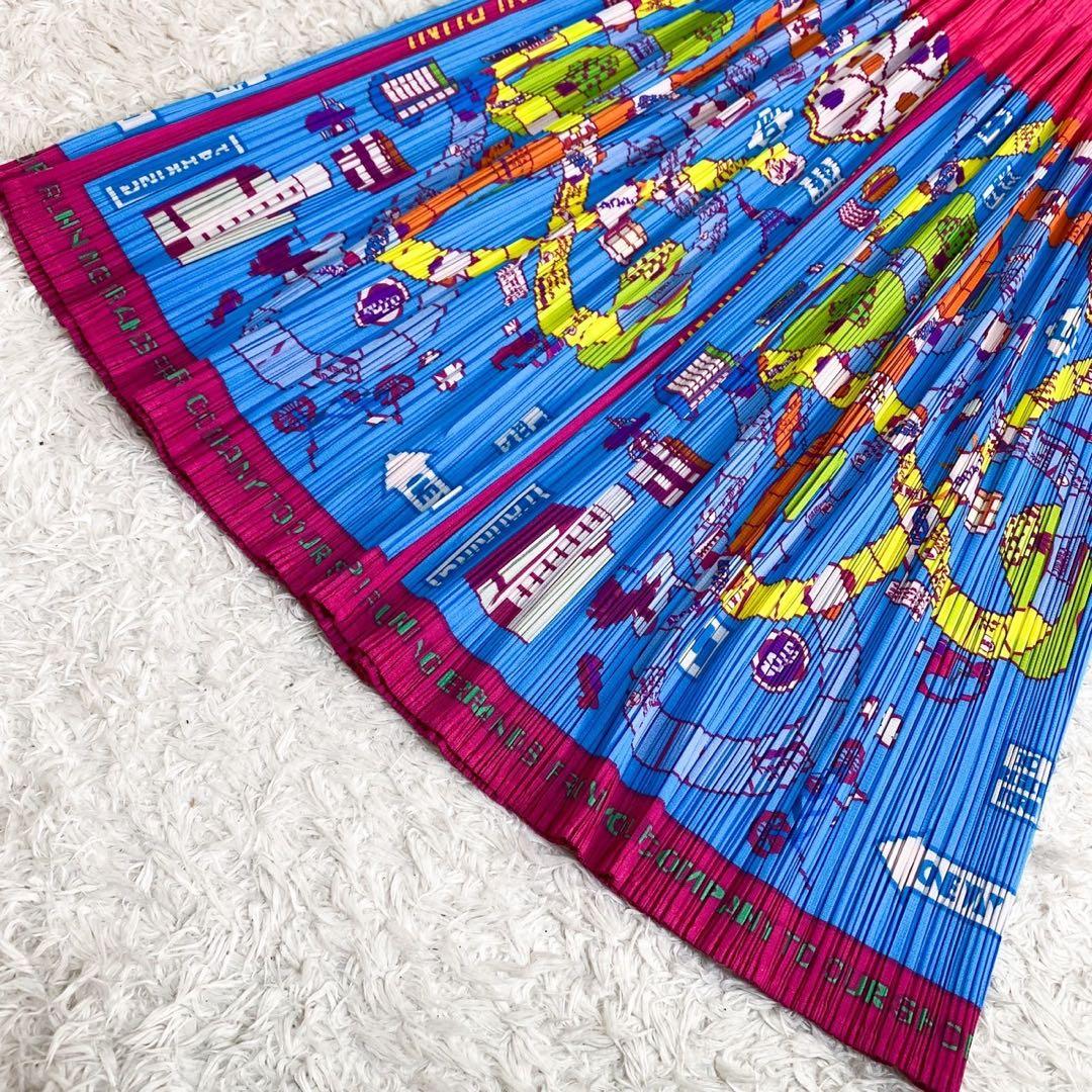 【美品】PLEATS PLEASE イッセイミヤケ スカート マルチカラー