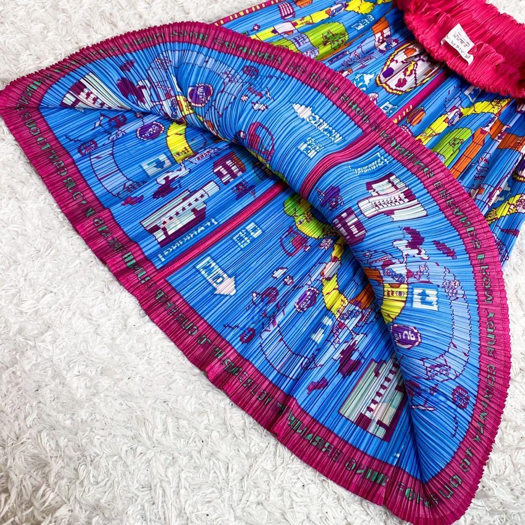 【美品】PLEATS PLEASE イッセイミヤケ スカート マルチカラー