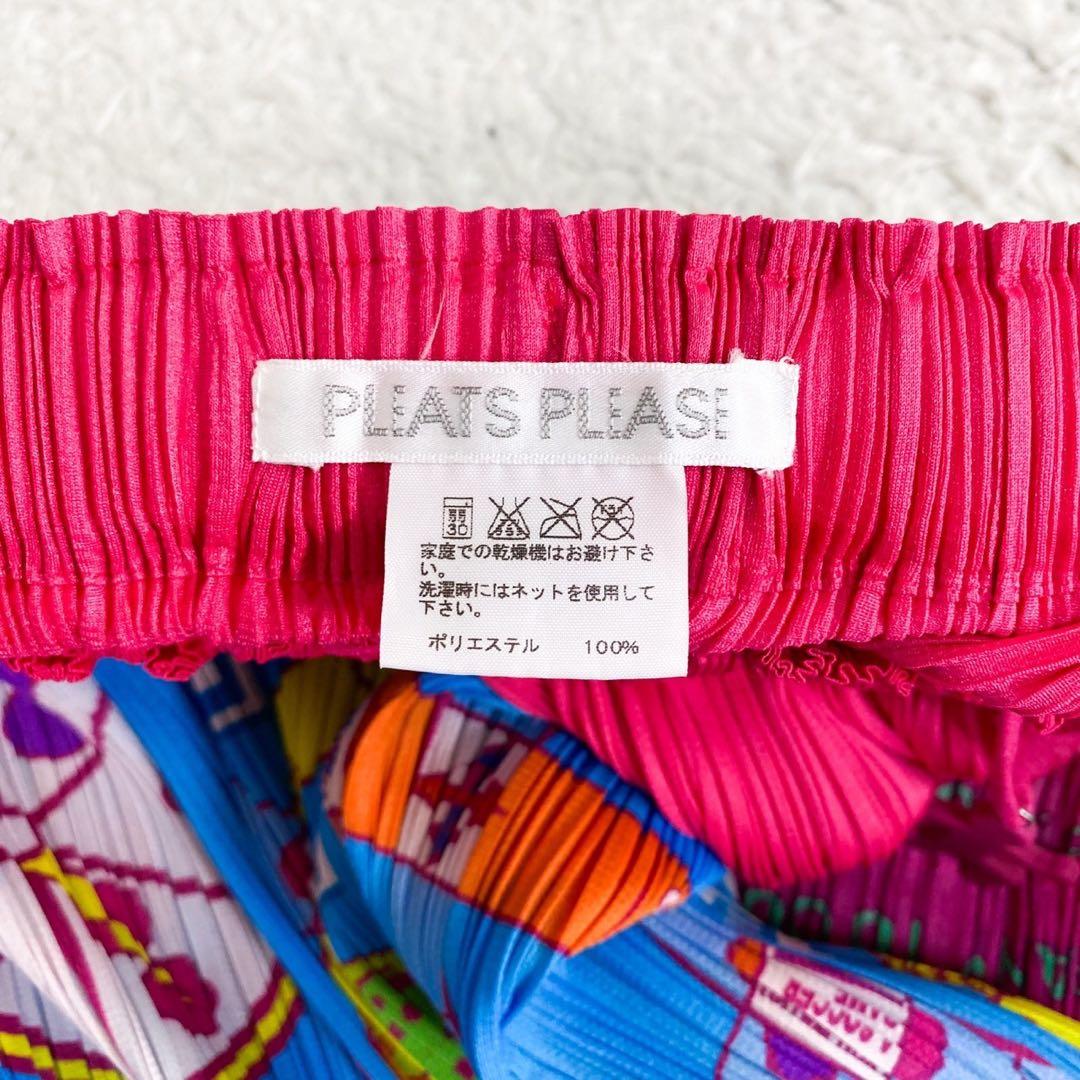 【美品】PLEATS PLEASE イッセイミヤケ スカート マルチカラー