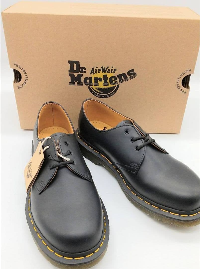 本日発送！！Dr. Martens 3ホール 1461ブラックローファー25cm