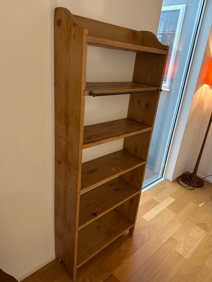 アンティーク木製 5段オープンシェルフ