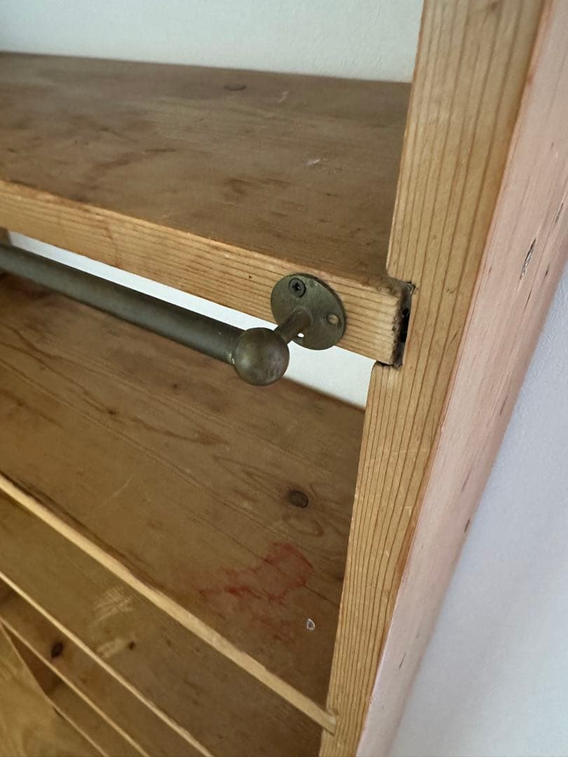 アンティーク木製 5段オープンシェルフ