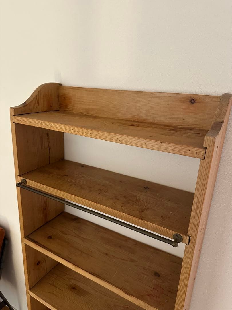 アンティーク木製 5段オープンシェルフ