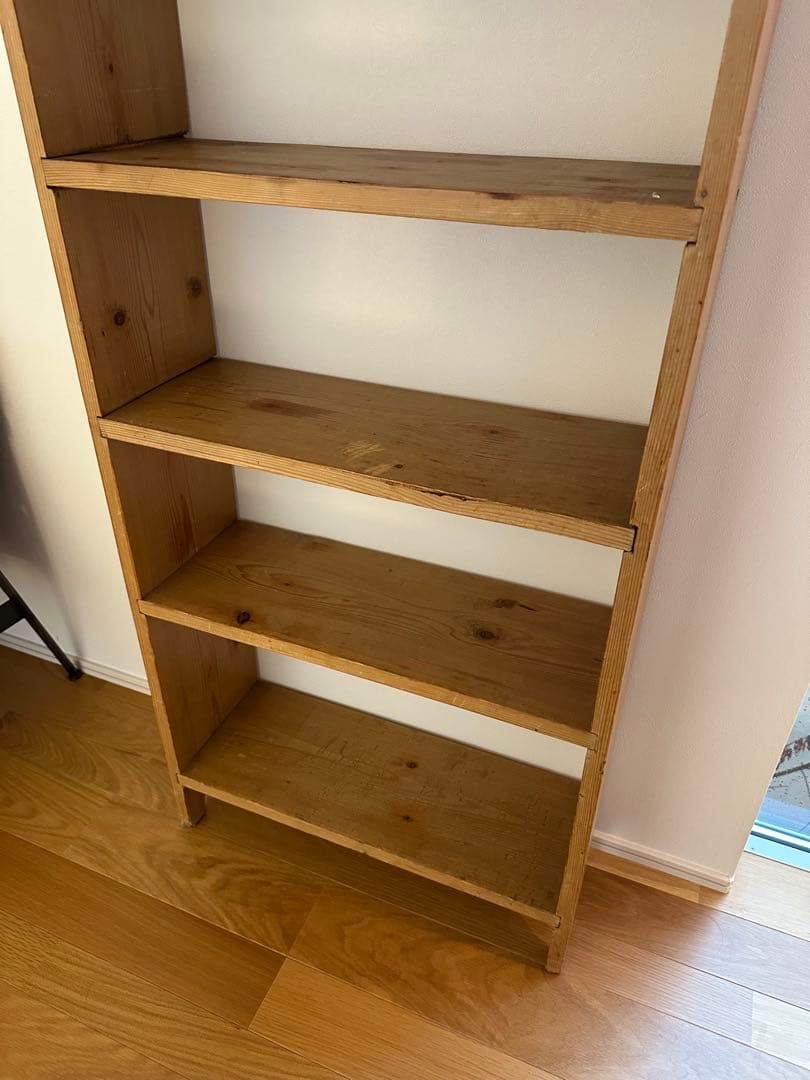 アンティーク木製 5段オープンシェルフ