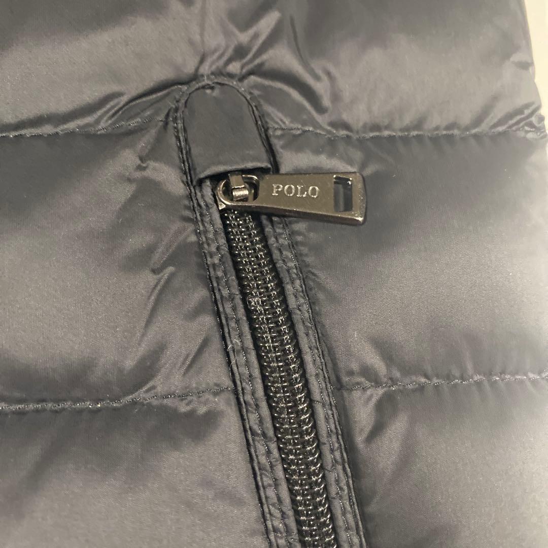 ラルフローレン XSTP 165 88A ダウンベスト 黒 ブラック 赤 - メルカリ