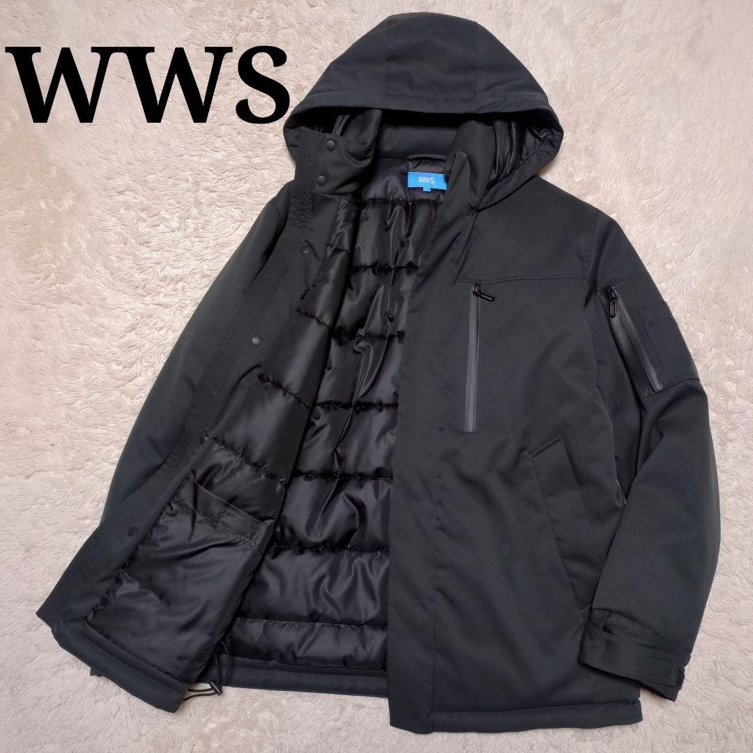 美品！WWS 洗えるウォームテックコート M チャコールグレー 撥水加工