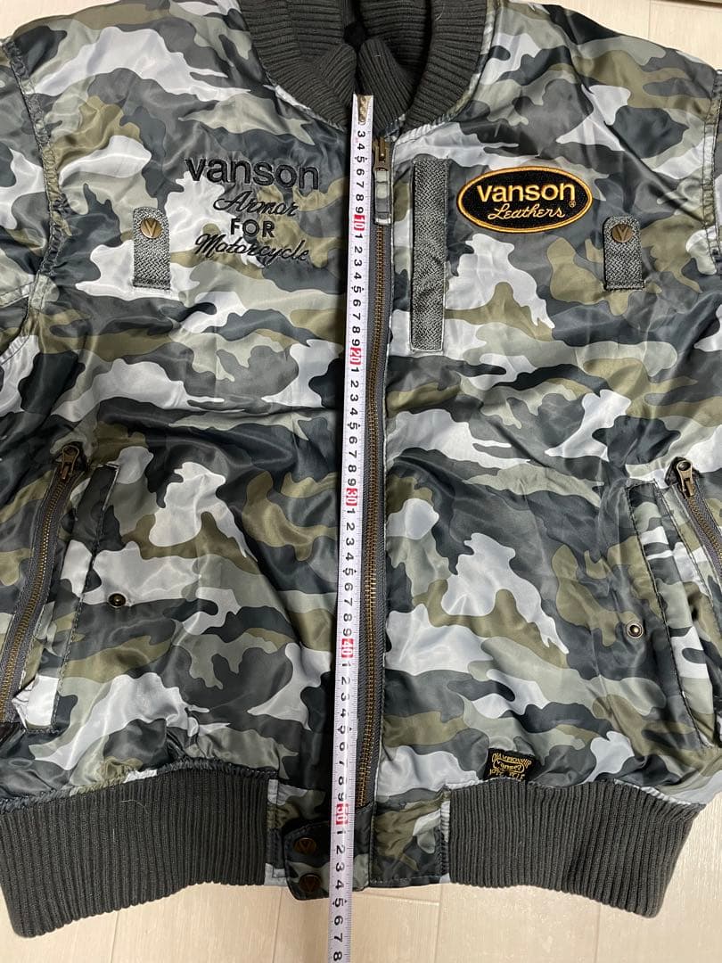3XLサイズ vanson プロテクター ジャケット 迷彩柄
