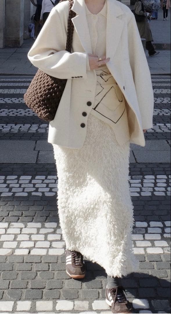 スカート Eaphi DOUBLE WAIST KNIT SKIRT