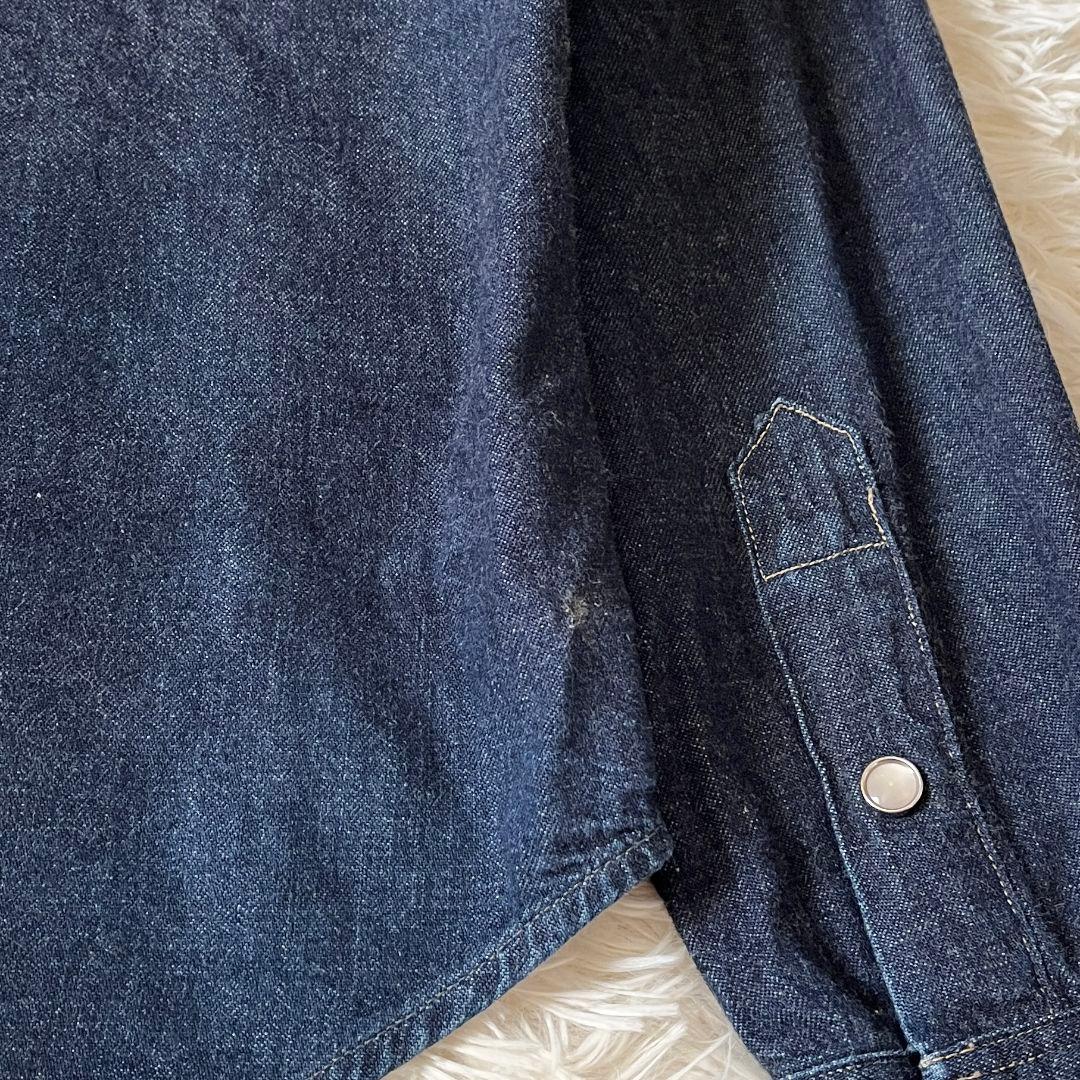 希少S RRL 天然インディゴ ウエスタンシャツ