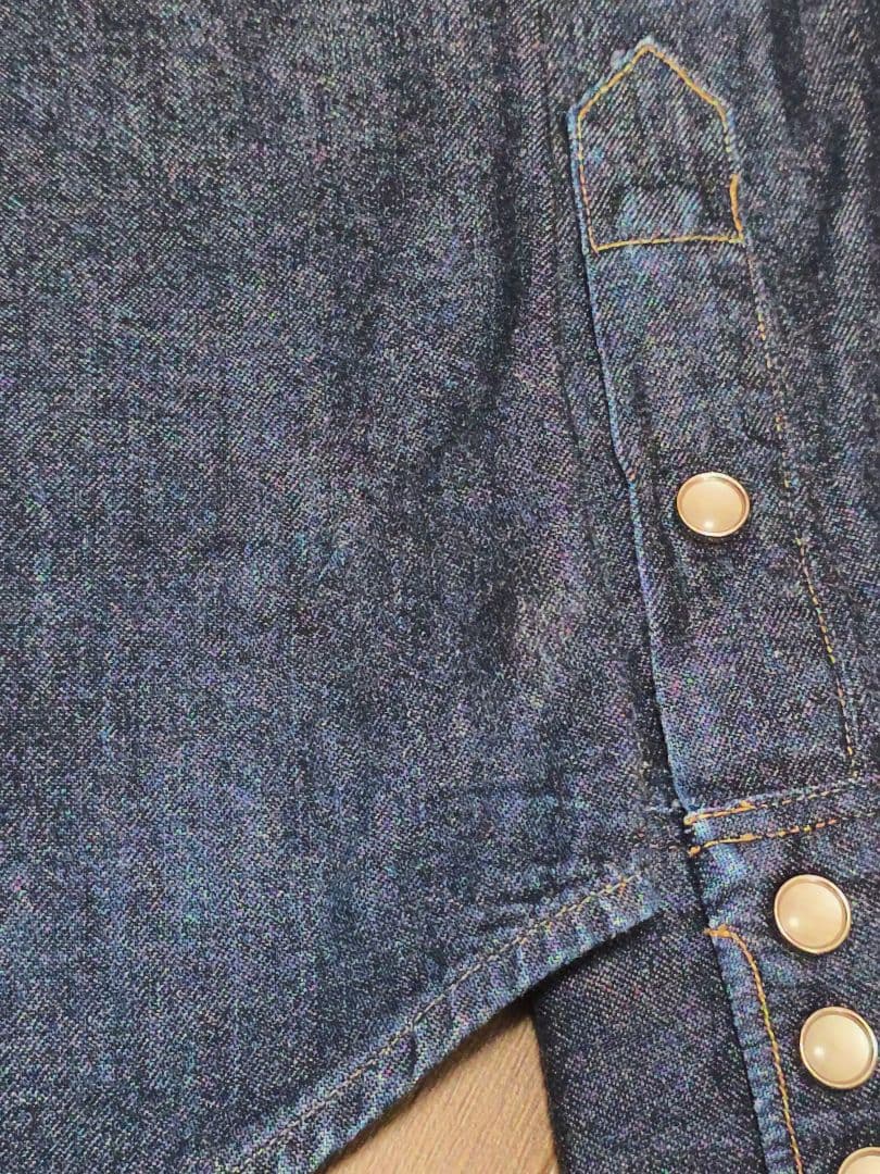希少S RRL 天然インディゴ ウエスタンシャツ