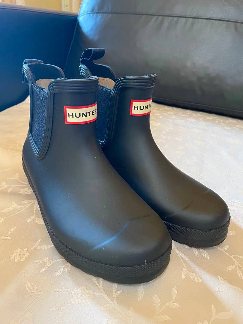 HUNTER ブラックショートブーツ　24㎝　UK5 、US7、EU38 新品