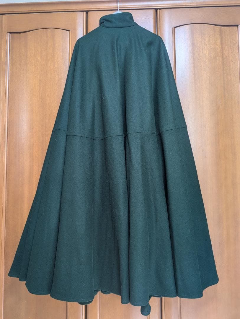 Yves saint laurent rive gaucheグリーンロングマント