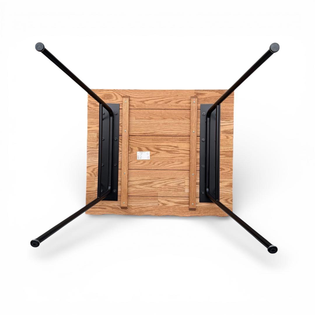 モモナチュラル　無垢　オーク　ダイニングテーブル　北欧　アイアン　W100cm