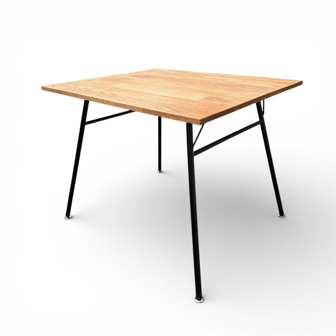 モモナチュラル　無垢　オーク　ダイニングテーブル　北欧　アイアン　W100cm