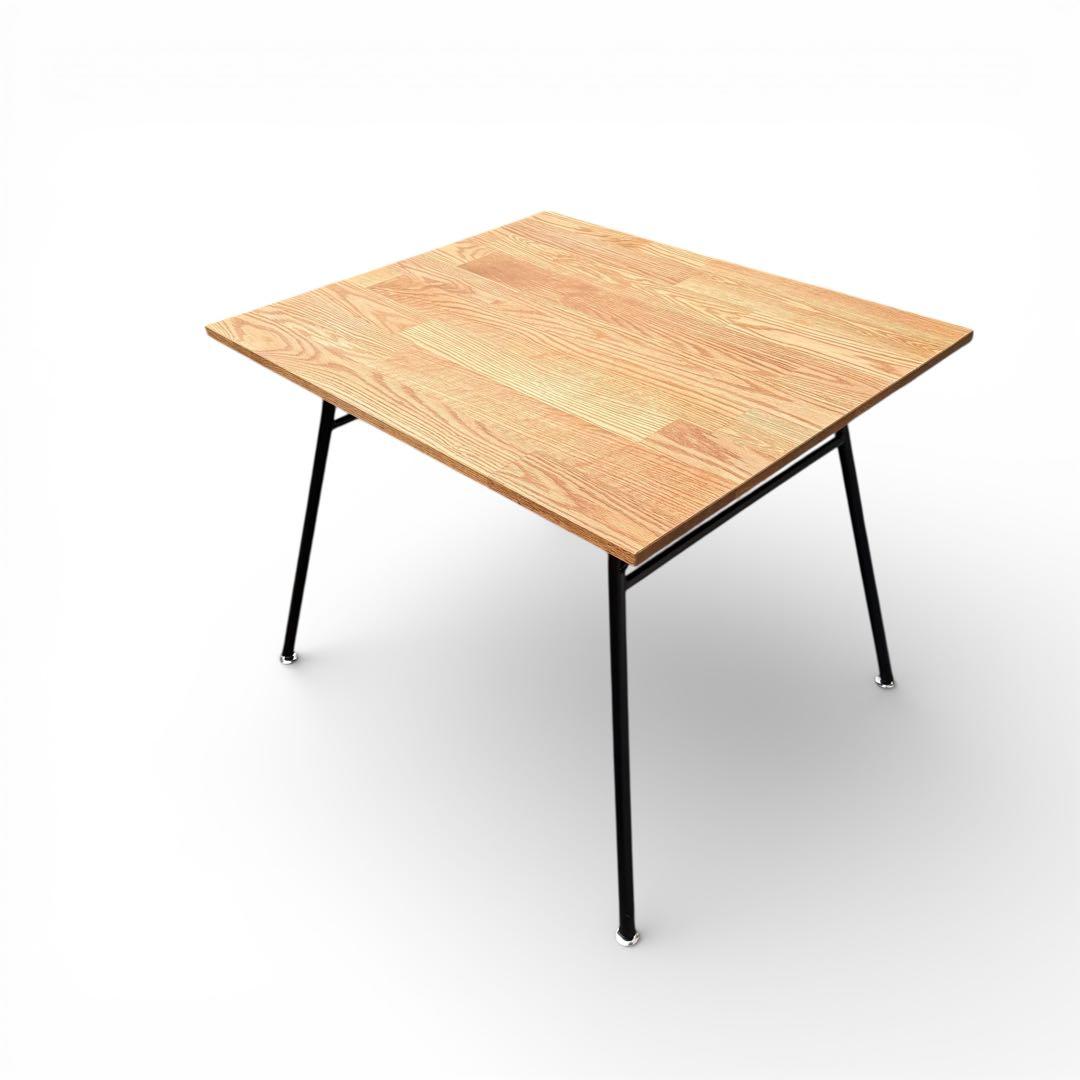 モモナチュラル　無垢　オーク　ダイニングテーブル　北欧　アイアン　W100cm