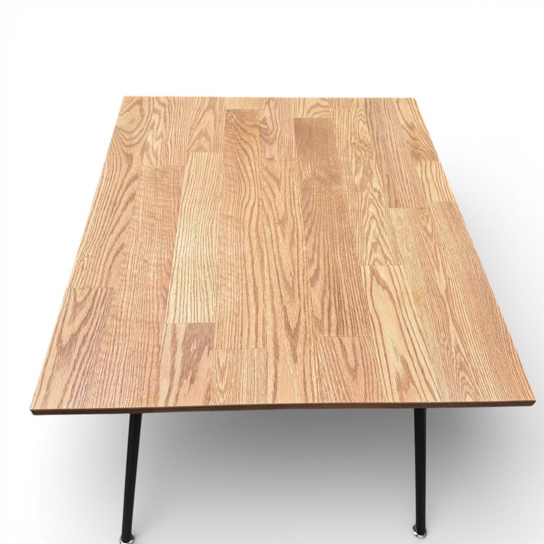 モモナチュラル　無垢　オーク　ダイニングテーブル　北欧　アイアン　W100cm