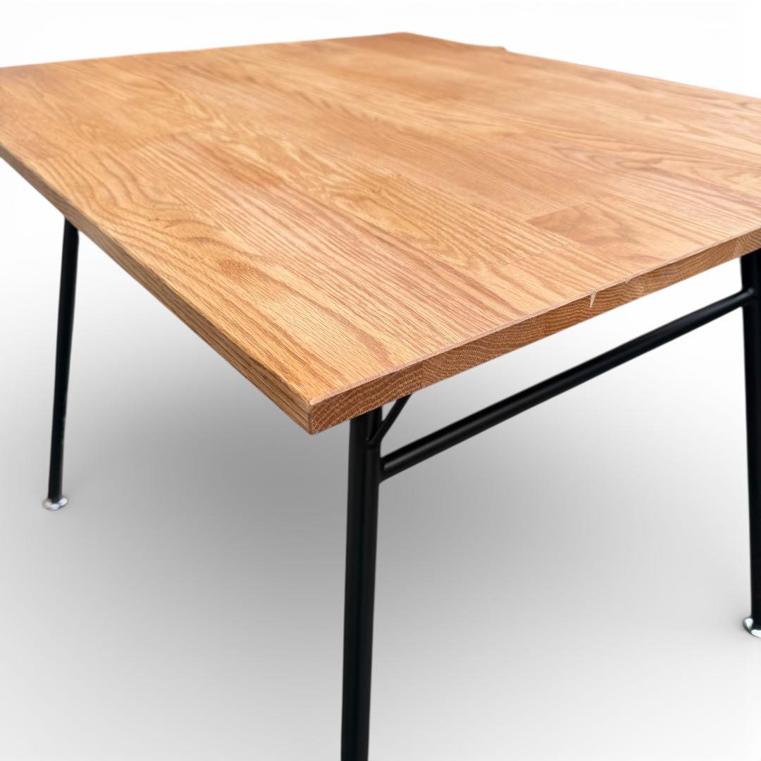 モモナチュラル　無垢　オーク　ダイニングテーブル　北欧　アイアン　W100cm