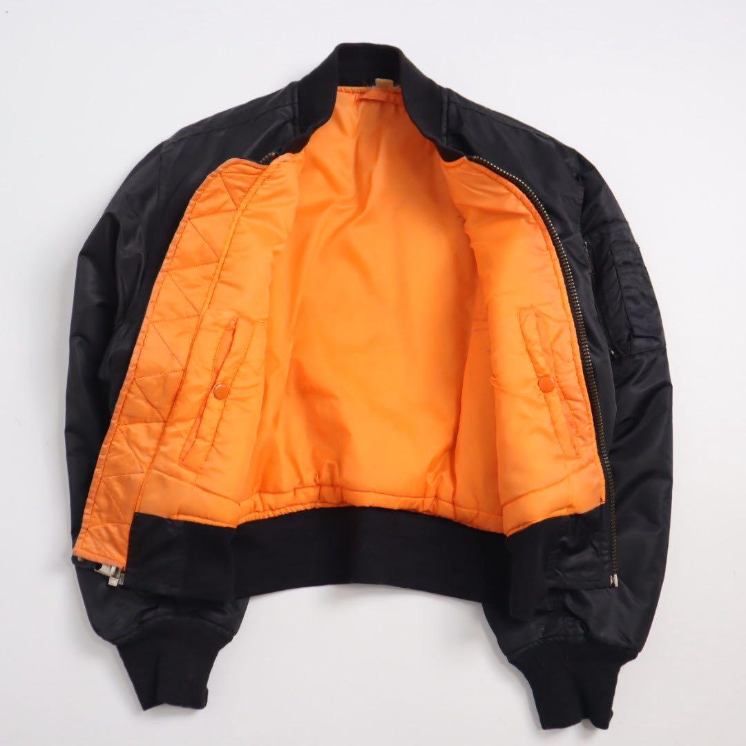 Vintage 90s 00s MA-1 短丈 フライトジャケット ブラック