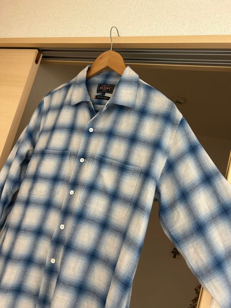 トップス 25AW BEAMS PLUS -Open Collar Ombre Shirt