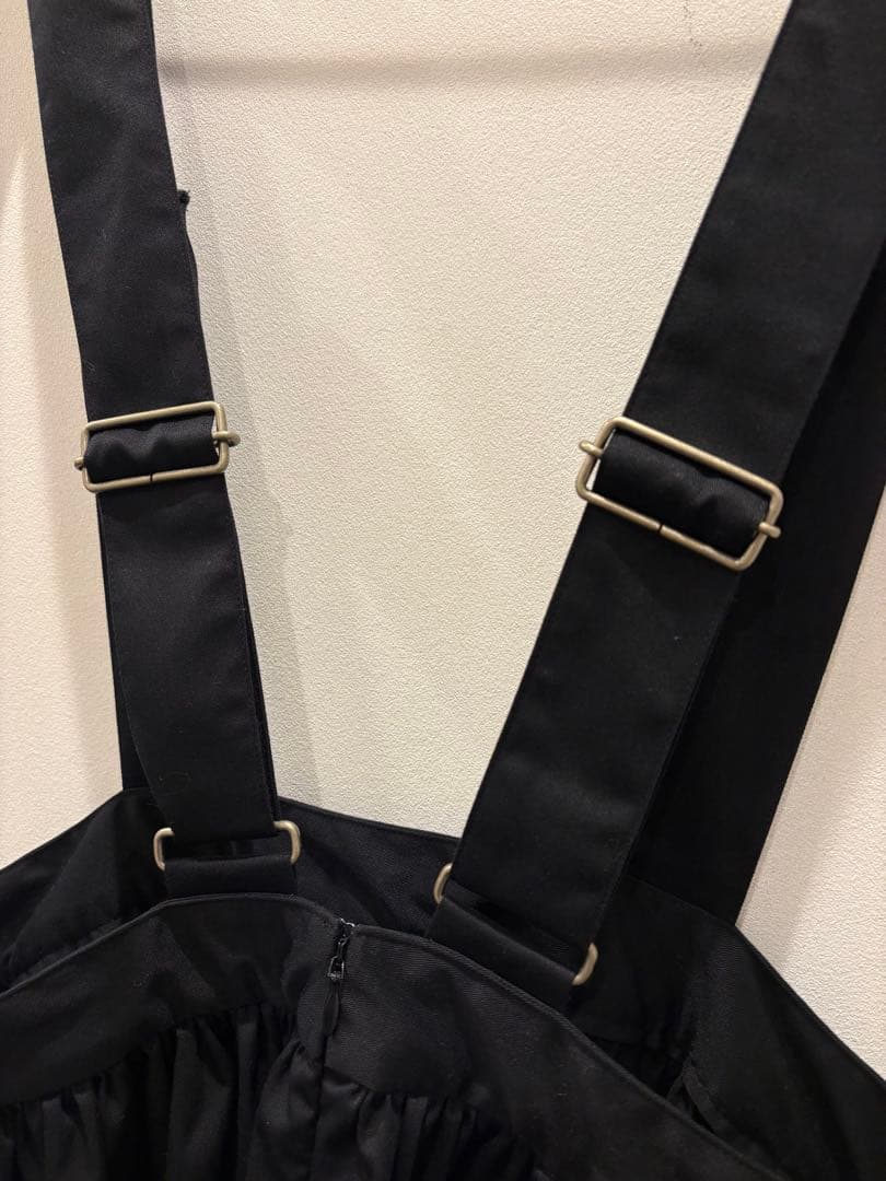 skep スケップ　ギャザージャンパースカートブラック　日本製