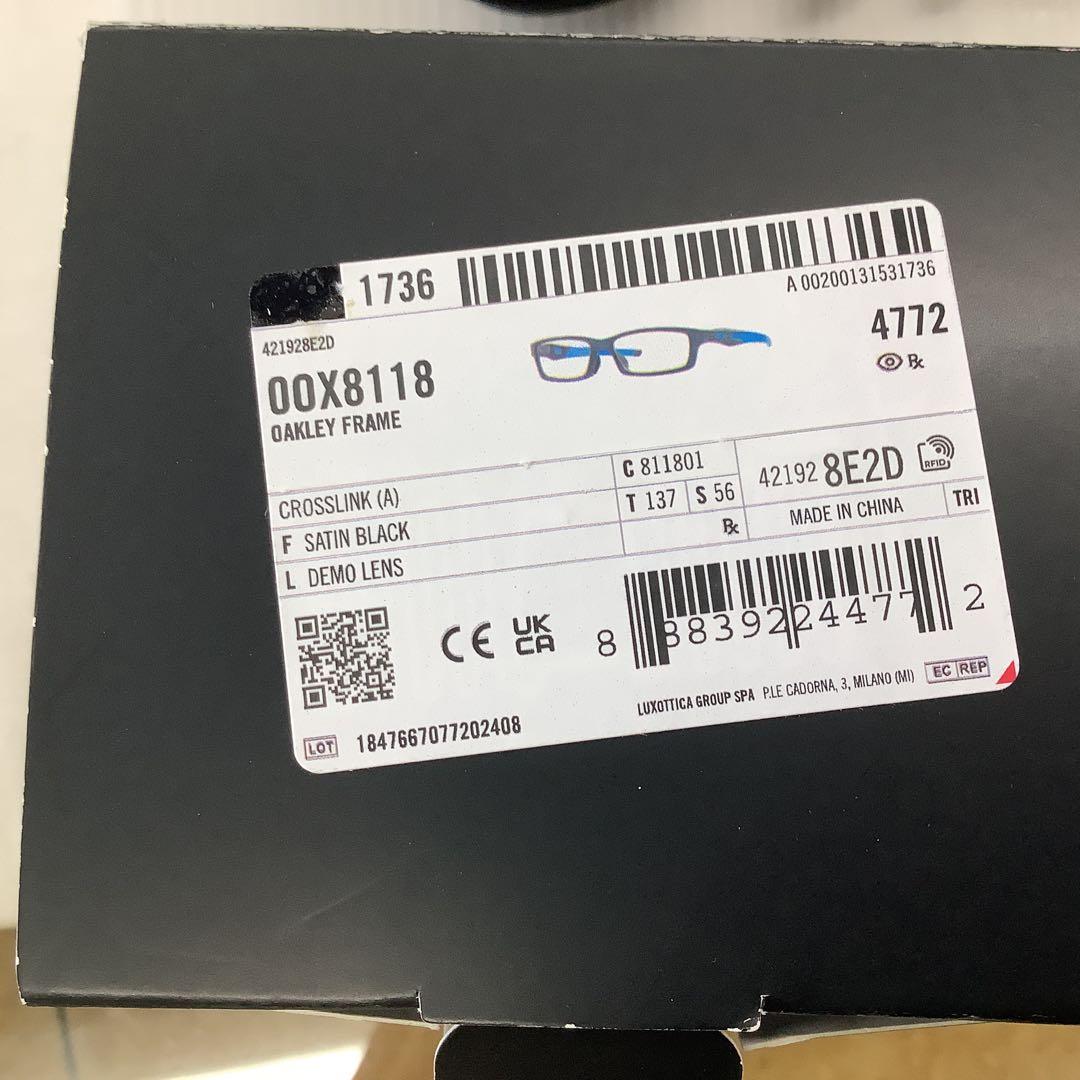 【12色から選べる】オークリーCROSSLINK×RARTS偏光レンズ　黒/青