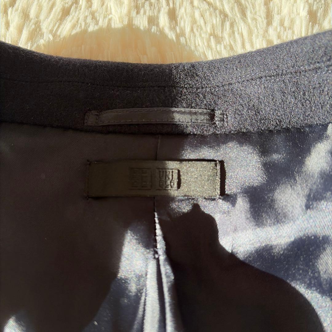 UNIQLO ユニクロ　ウール　カシミヤ　チェスターコート　ネイビー　XL