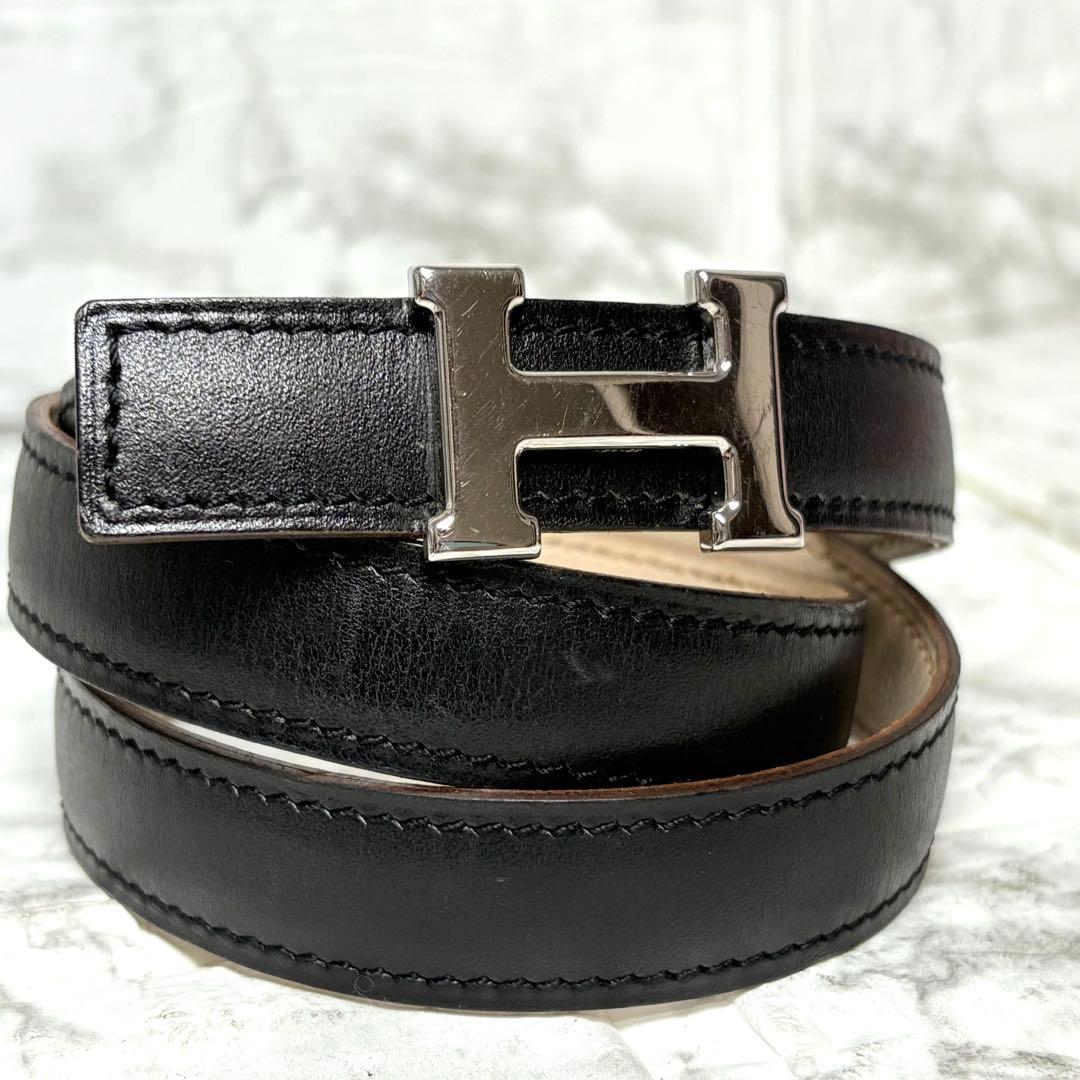 エルメス　HERMES ベルト　レザー　リバーシブル　Hバックル