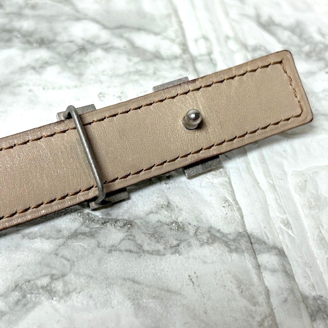 エルメス　HERMES ベルト　レザー　リバーシブル　Hバックル