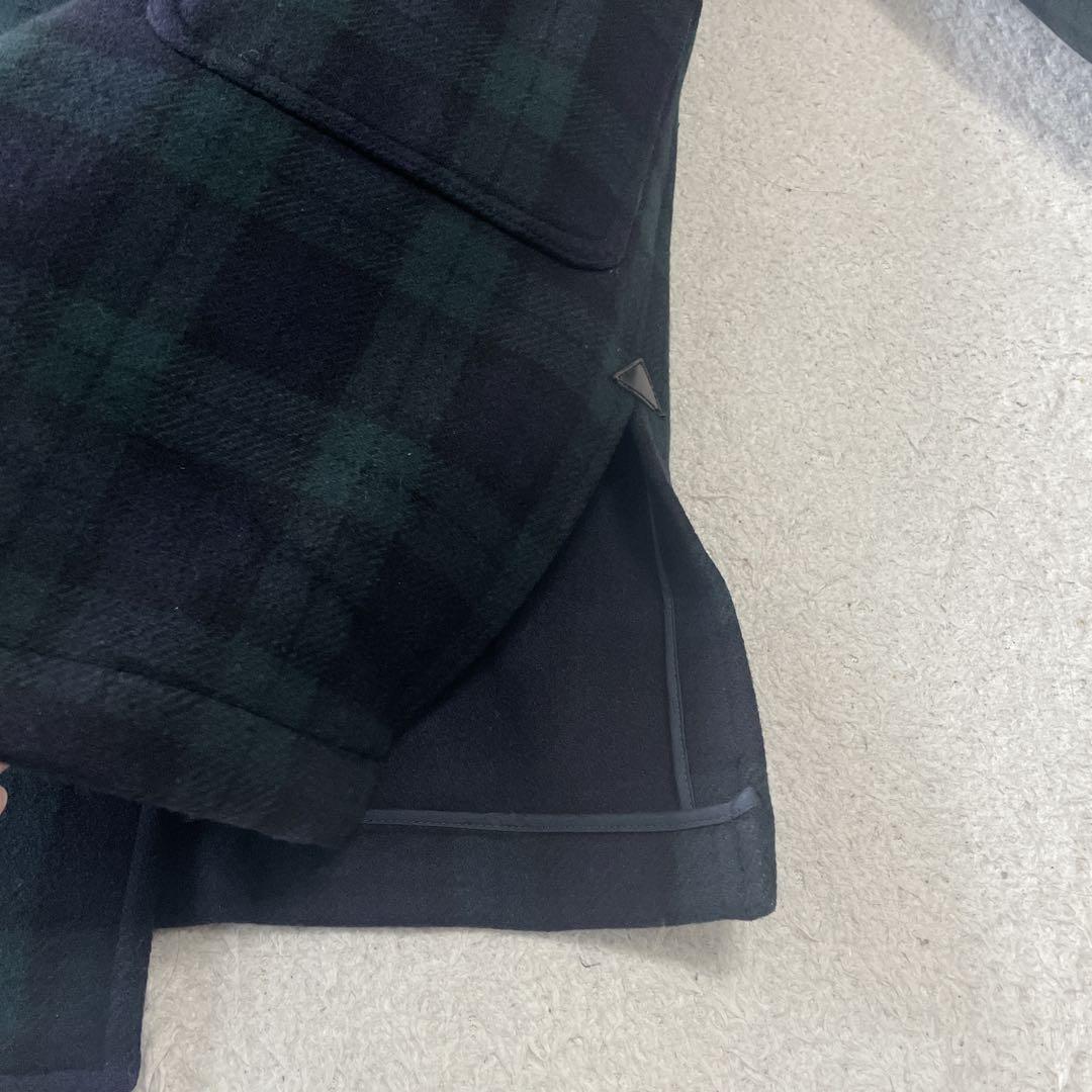 美品VAN JACKET メンズ　ロングダッフルコート　チェック　グリーンLL