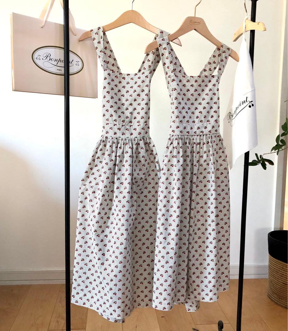 Bonpoint♡チェリー エプロンドレス 10A