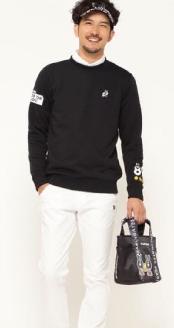 新品 正規品 パーリーゲイツ どうしちゃったPGスウェット 白 サイズ6 XL