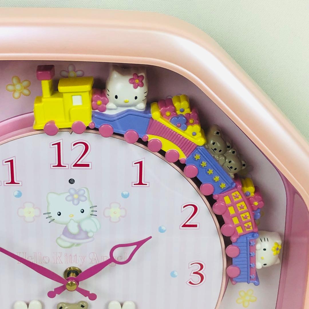ハローキティ エンジェル からくり時計 かけ時計 - メルカリ