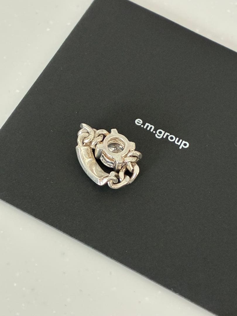 e.m. ジルコニアチェーンリング 13号 silver925 クリア