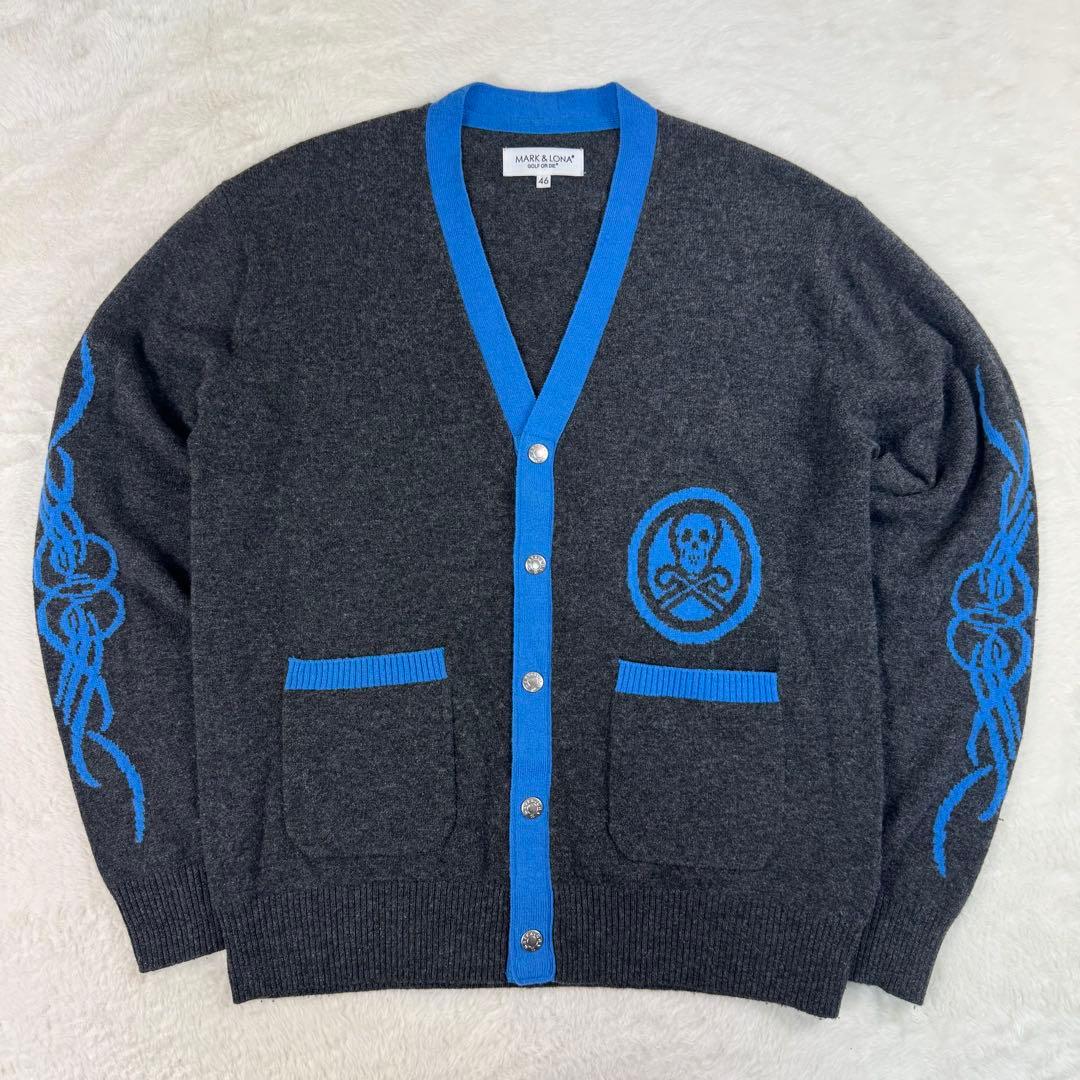 美品 MARK&LONA マークアンドロナ カシミヤ100 カーディガン 46