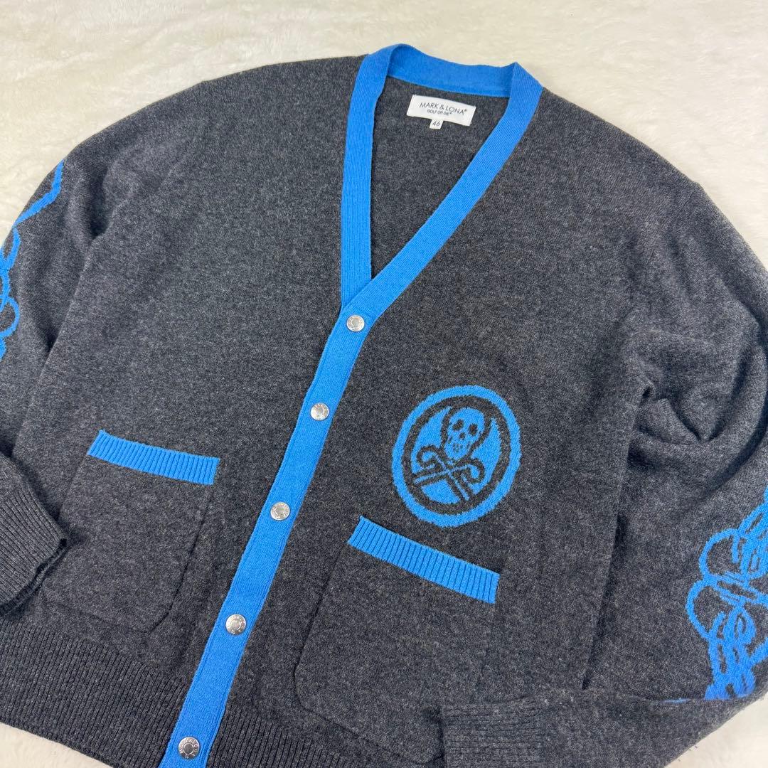 美品 MARK&LONA マークアンドロナ カシミヤ100 カーディガン 46