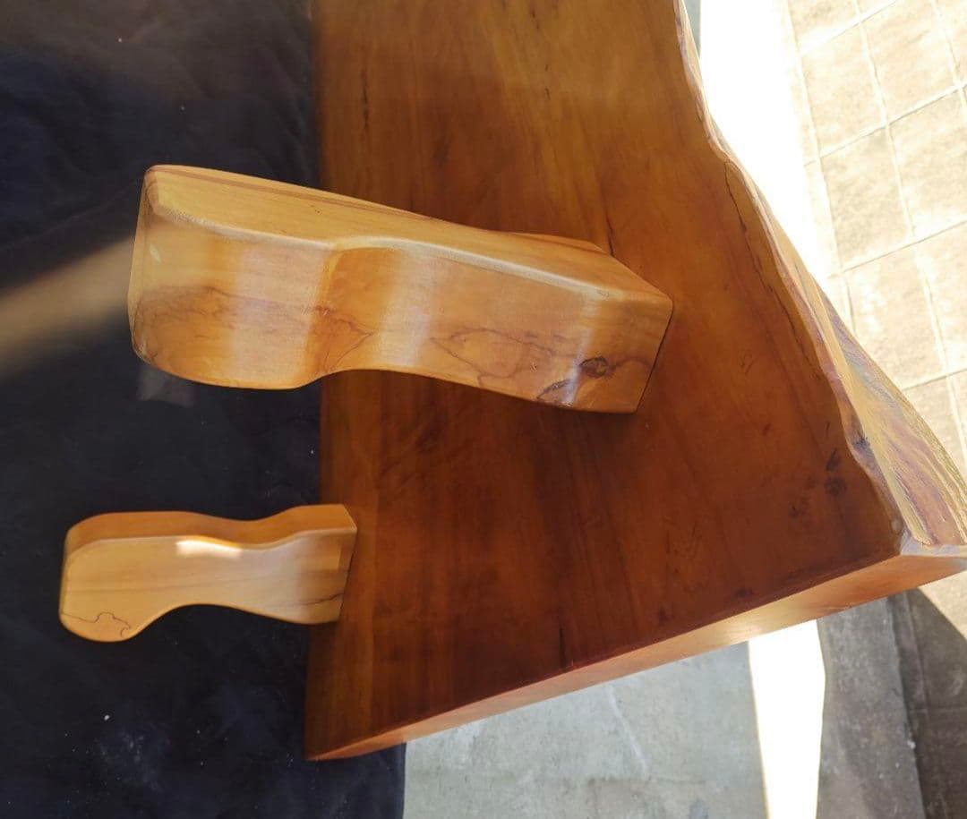 カミオ様限定 美品 欅 ケヤキ 一枚板ダイニングテーブル152x88x7 座卓