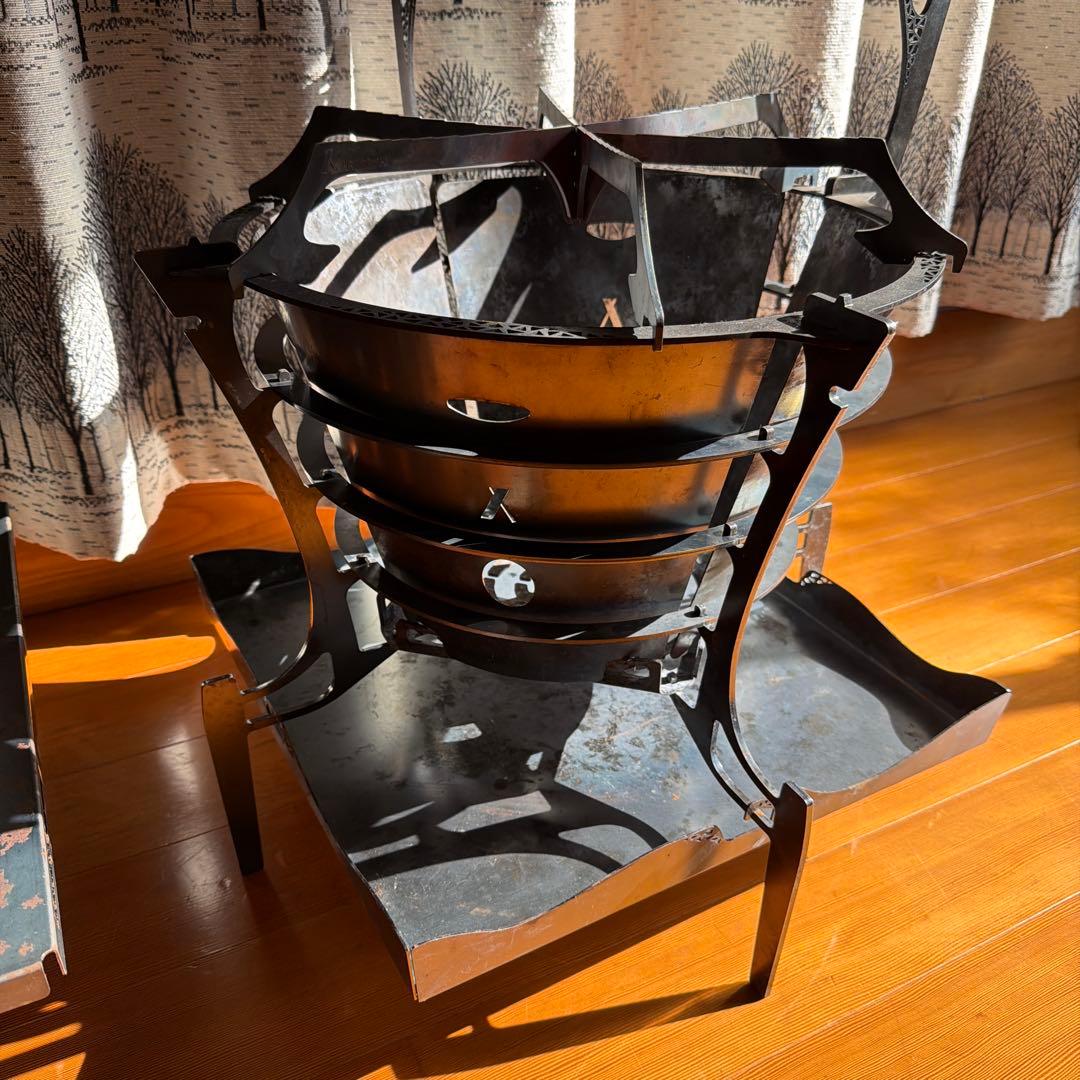 トリパスプロダクツ グルグルファイアL焚き火台 オプション、収納バッグ付き