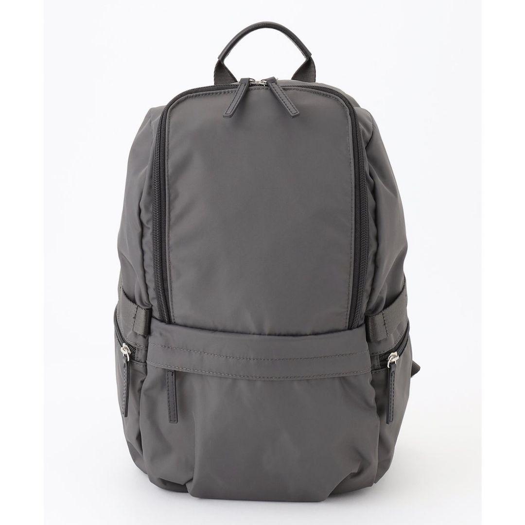 新品　ICB アイシービー ８ポケットナイロンリュック　チャコールグレー系